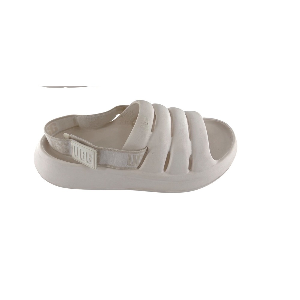 UGG Sport Yeah Slides Bright White Foam Slingback Sandals Womens 10 1126811